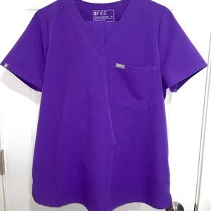 FIGS digital grape catarina scrub top